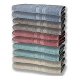 10 Toalhas Felpudas Grande Grossa 2 Bg 2 Vd 2 Re 2 Cz 2 Azul