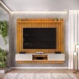 Painel De Tv Para Sala Ripado Lucca Cedro Bali Shop Jm