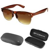 Óculos Sol Clubmaster Proteção Uv Masculino Verão + Case Vintage Qualidade Premium Acetato