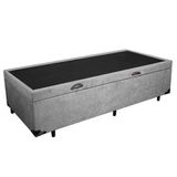 Cama Box Baú Solteiro Suede Sereneprime Cinza 88x188x44