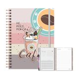 Caderno Colegial Reposicionável 90gm 80fls Gato Café Merci