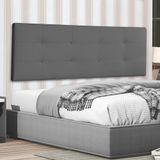 Cabeceira Painel Casal King 1,95m Berlim Suede Cinza Dal Poz Estofados