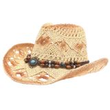 Chapéu De Cowboy De Palha Modelável Vintage Para Sol De Festa Ao Ar Livre