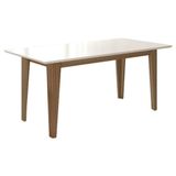 Mesa De Jantar 160cm Liz Carvalho Off White - Poliman