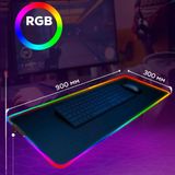 Mouse Pad Gamer Borda Led Rgb Grande 80x30cm Vários Efeitos