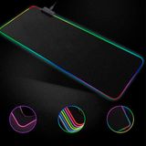 Mouse Pad Gamer 80x30cm Preto Rgb Iluminação