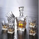 Garrafa Em Vidro Para Whisky Ou Licor 800ml Com 6 Copos Superluxo