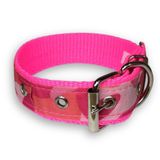 Coleira Xadrez 25mm Para Cachorro Nicapet Cor Rosa Nº 7