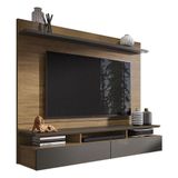 Painel para TV Home Suspenso Noruega Freijó Grafite Perolizado - Móveis Leão