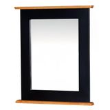 Moldura Retangular Para Banheiro Com Espelho Dália - M53060-48 Cor Laca - Preta