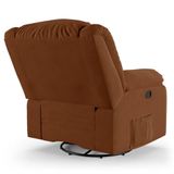 Poltrona Do Papai Reclinável Pietra Glider Giratória Fh9 Veludo Terracota - Mpozenato