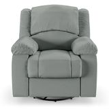 Poltrona Do Papai Reclinável Pietra Glider Giratória Fh9 Pu Cinza - Mpozenato