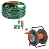 Kit Mangueira 20m Verde Engate E Esguicho + Enrolador Mang