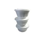 Kit 250 Cumbuca Térmica Com Tampa Isopor Pote500ml Térmica