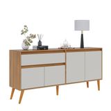 Aparador Buffet 4 Portas 2550 Nature Off White Plla Nature Off White