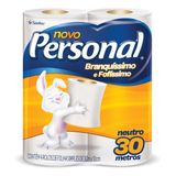 Papel Higiênico Neutro Folha Simples Personal 30 Metros 4 Rolos