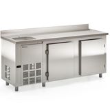 Balcão De Encosto Com 2 Portas E 1 Pia Lado Direito Gbfe200ce Gelopar Balcão 556 Litros Inox 110v