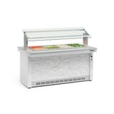 Buffet Refrigerado 8 Cubas Gbrf175 Gelopar 8gns 220v Branco E Mármore