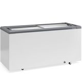 Freezer Plano Vidro Reto Deslizante Ghd500 Gelopar Expositor 500 Litros Cinza 110v