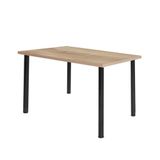 Mesa De Jantar Retangular 4 Lugares 110 Cm Preto Carvalho