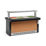 Buffet Refrigerado 8 Cubas Gbrf175 Gelopar 8gns 220v Preto E Madeira