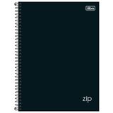 Caderno Espiral Capa Dura Universitário 10 Matérias 160 Folhas Zip Tilibra Preto