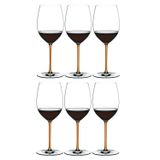 Kit 6 Taças Vinho Riedel Fatto A Mano Merlot Haste Colorida