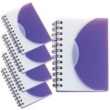 Kit 5x Mini Caderneta 8x11cm 80 Folhas Sem Pauta Violeta
