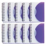 Kit 10x Mini Caderneta 8x11cm 80 Folhas Sem Pauta Violeta