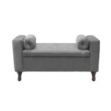 Recamier Bau Rico 140x Suede Cinza - Majú Decor