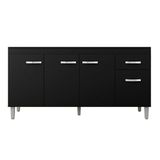 Balcão De Pia Gabriela 150 Cm Preto - Ajl