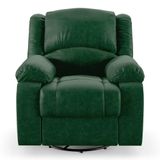 Poltrona Do Papai Reclinável Pietra Glider Giratória Usb Fh9 Pu Verde Musgo - Mpozenato