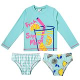 Kit Praia Kids 1 Camiseta + 2 Calcinhas Tip Top Verde Água 2535143k - 10