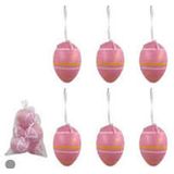 Enfeite Pascoa Ovo C/6 Und (rosa Amarelo) 8cm (9001002)