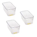 Kit 3 Suportes Para Geladeira 30x16cm Acrílico Organizador