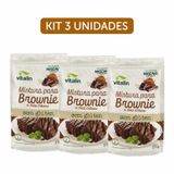 Kit 3x: Mistura Para Brownie Sem Glúten Vitalin 270g