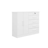 Cômoda 5 Gavetas Athos D&#39;doro Branco Branco