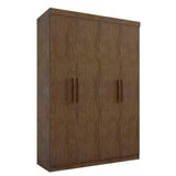 Guarda Roupa Solteiro 4 Portas 3 Gravetas Colibri 100% Mdf D&#39;doro Ypê