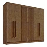 Guarda Roupa Casal Athos 6 Portas Ripado 100% Mdf D`doro Móveis - Ypê