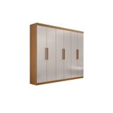 Guarda Roupa Casal 6 Portas Leblon 100% Mdf D Doro Móveis - Cinamomo/off White