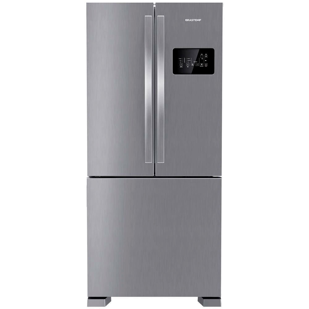 Geladeira Brastemp French Door Bro85ak Frost Free Com Tecnologia Inverter, Turbo Freezer E Design Premium 554 L