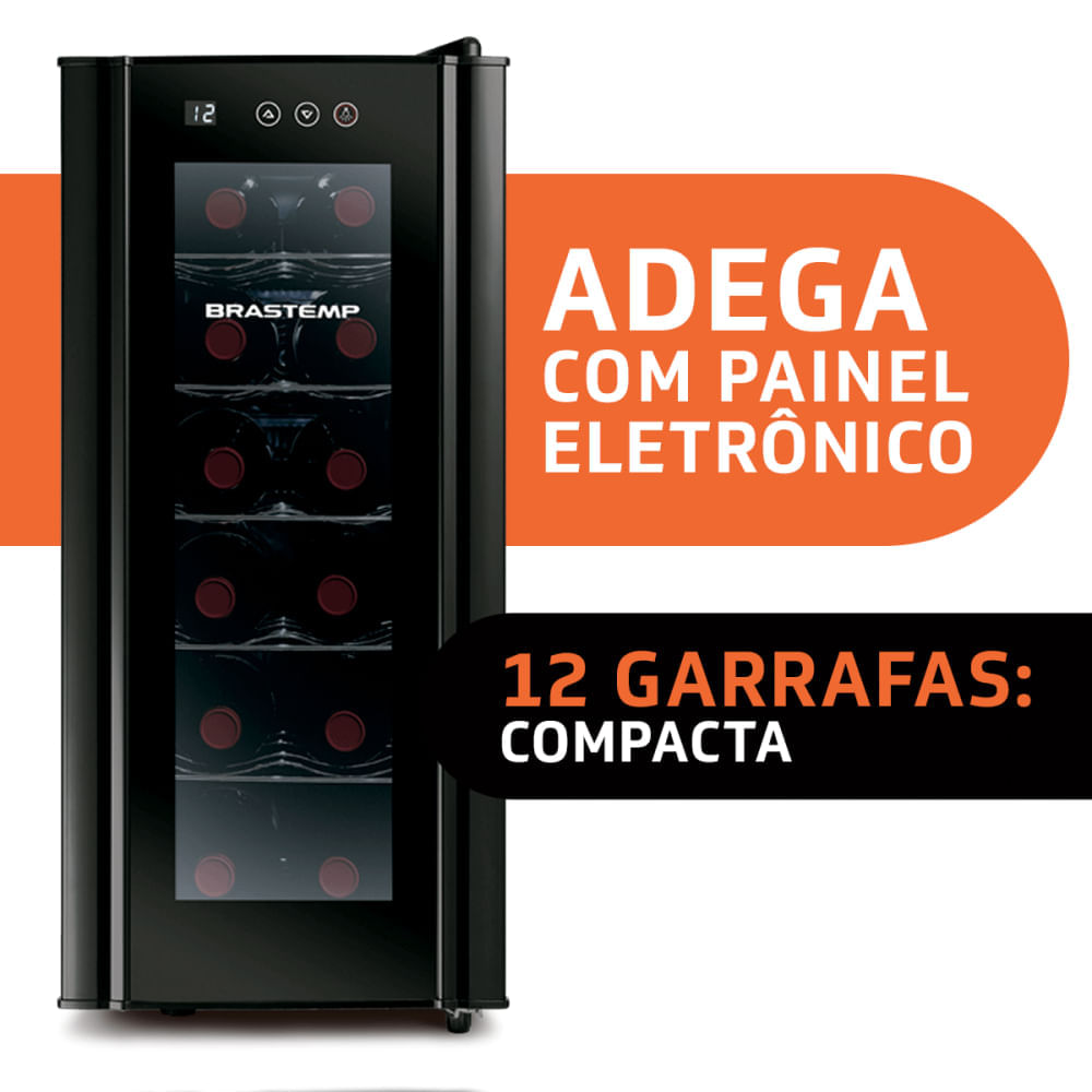 Adega Brastemp 12 Garrafas Com Painel Touch - Bzc12be 220v