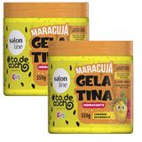 Kit Gelatina Salon Line Todecacho Kids Maracujá Cachinhos Hidratados 550g - 2 Unidades