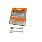 Pacote Com 108 Un Mini Garfo Prata Luxo Descartável 10cm