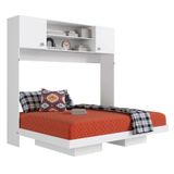 Cama De Parede Dobrável Com 4 Nichos Branco Kulci Shop Jm