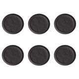 Conjunto De Pratos De Sobremesa 06 Peças Linhas Preto Matte Porto Brasil