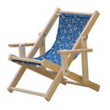 Infantil Cadeira Espreguiçadeira Dobrável-azul Cachorros