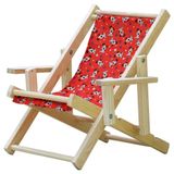Infantil Cadeira Espreguiçadeira Dobrável-vermelho Cachorros