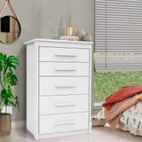 Gaveteiro Para Quarto 5 Gavetas Branco Elegance 2087 Batrol