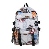 Mochila Para Jovens Fashion Cool Couple Camo Graffiti Campus